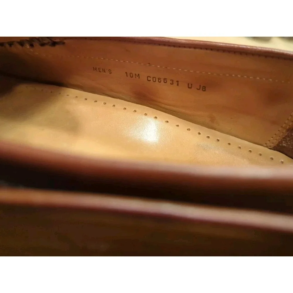 Men's Cole Haan Chestnut Brown Woven Leather Loafer US‎ 10 M
